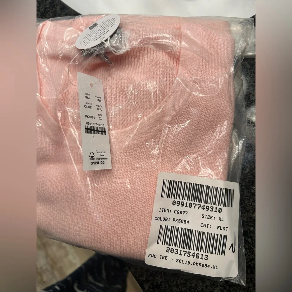 J.Crew NWT Ribbed featherweight cashmere T-shirt in Pink - Picture 10 of 10